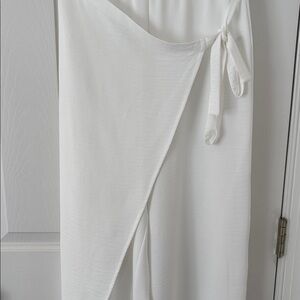 Zara White Maxi Skirt/Pant Wrap Midi never worn